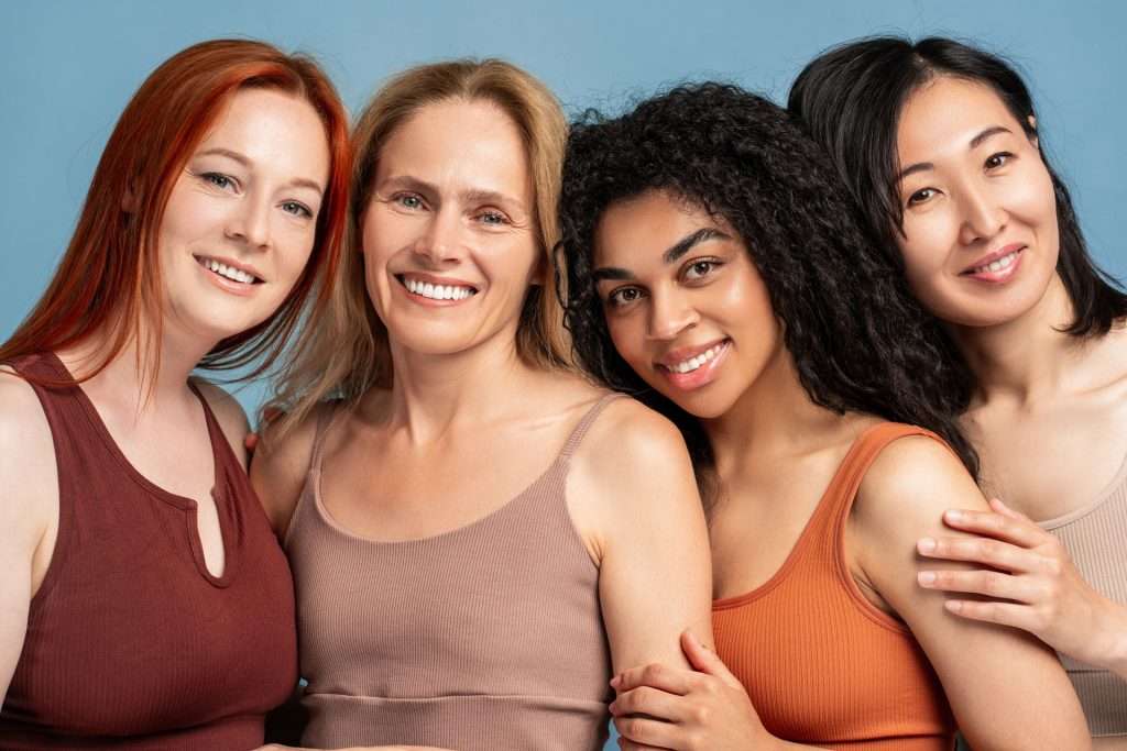Diverse young women.