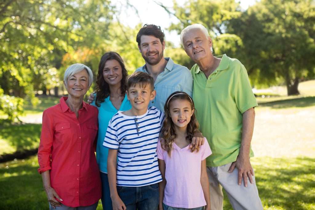 Family enjoying outdoor park.