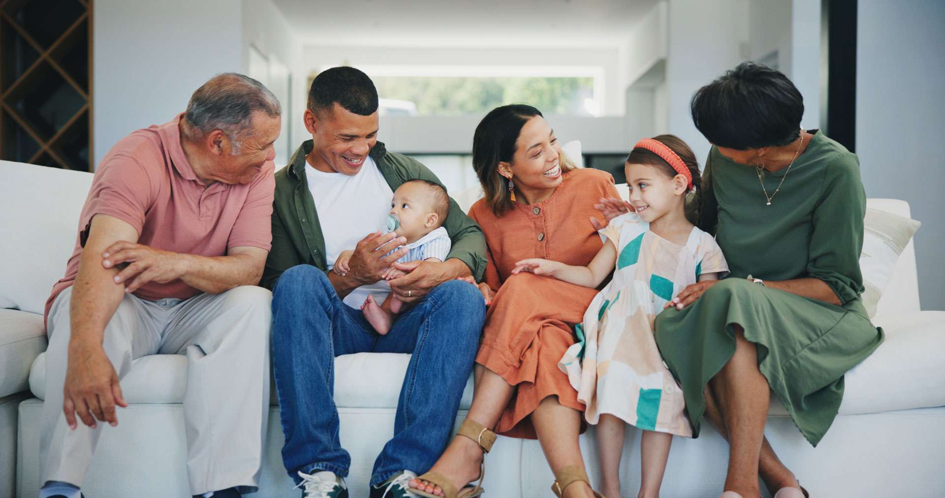 Family picture with babies.