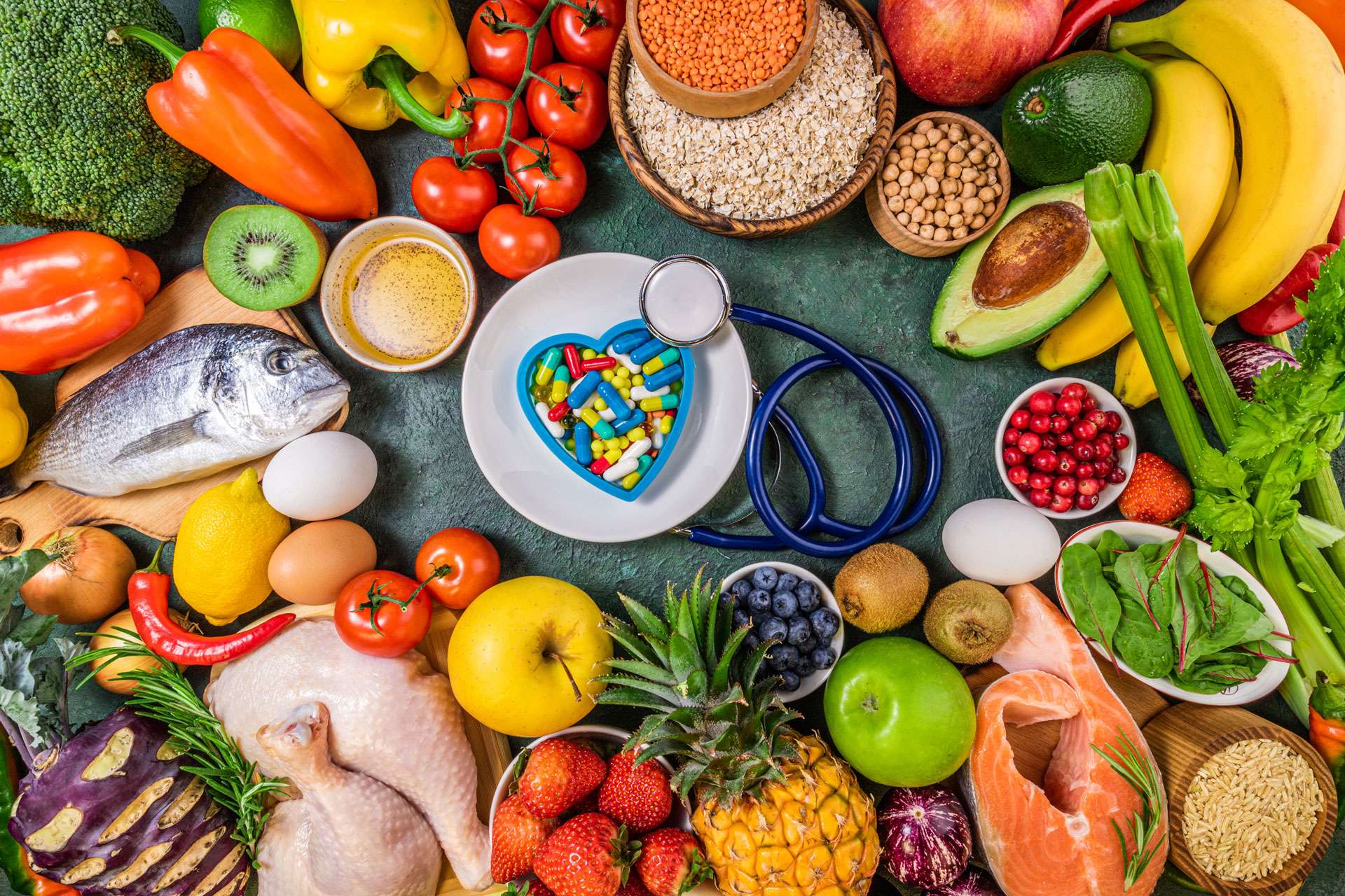 Healthy food for heart for nutrition guidance.