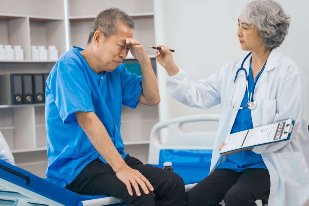 Senior elderly checkup.