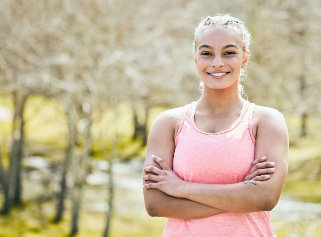 Healthy woman outdoor.