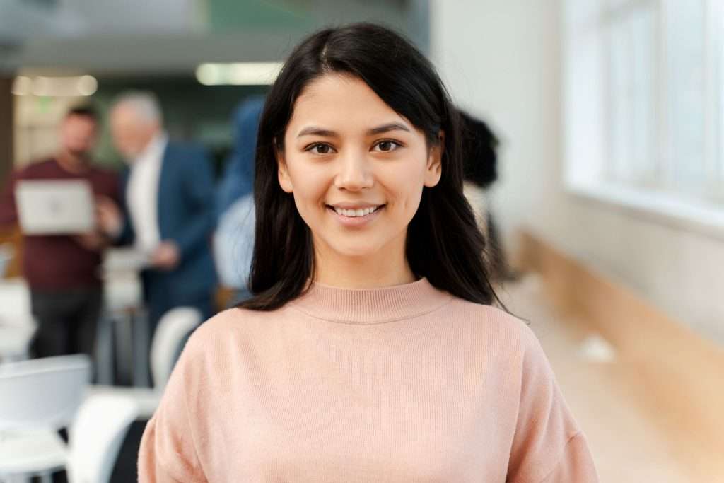 Portrait of a young woman.