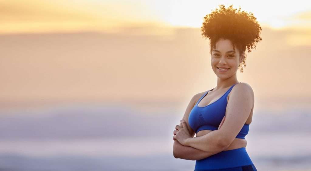 Healthy woman outdoor.
