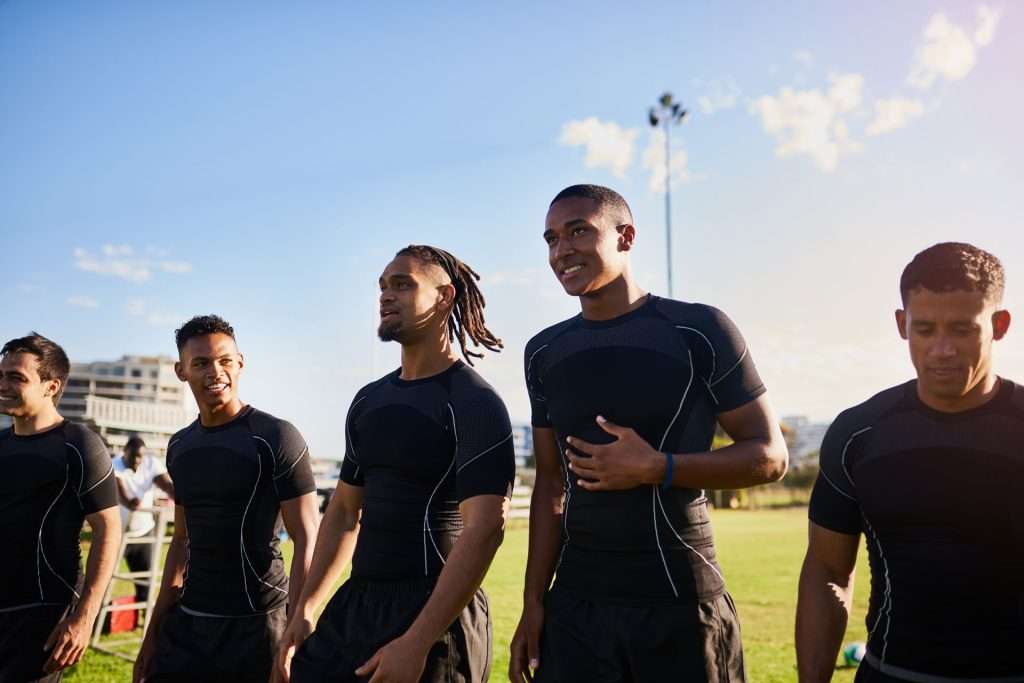 Group of athlete outdoor.