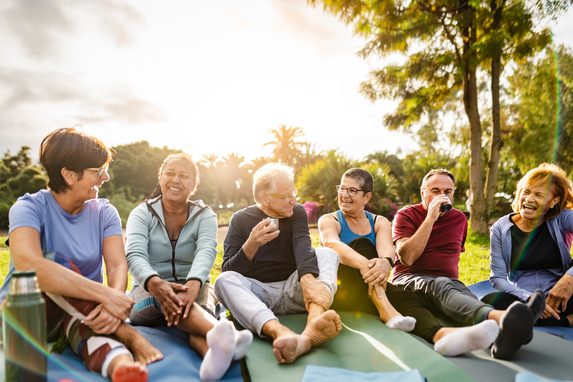 Senior friends outdoor.